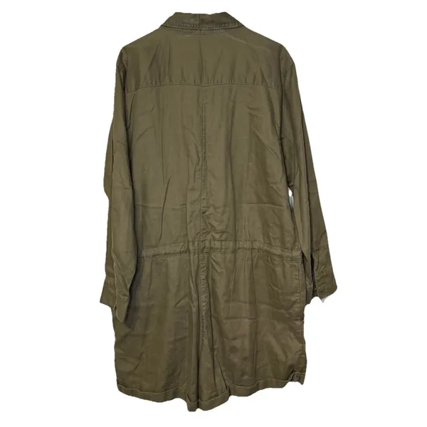 Aerie‎ Women's Romper One-piece Long Sleeve Button Up Pockets Olive Green Large - Image 6