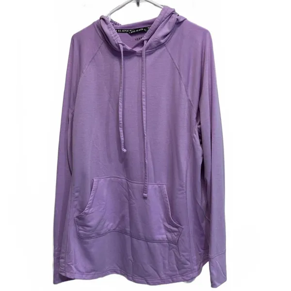 Torrid Purple Everyday Fleece Long Sleeve Active Hoodie Sweatshirt Plus Size 3X - Image 3