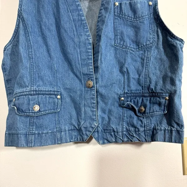 Vintage Original Russ Sport Company Denim Vest - Image 2