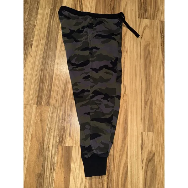 Nike Women's Sz Small S Camo Work-Out Pants Cotton Joggers Purple Green Black‎ - Image 6