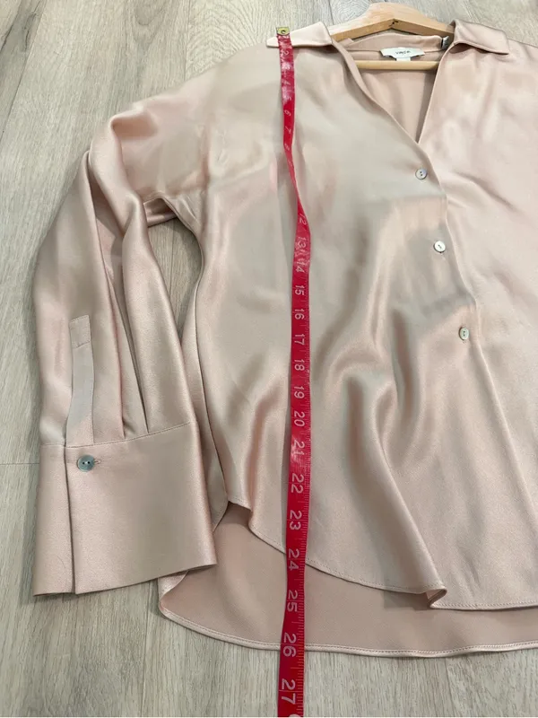 Vince Silk Bias Long Sleeve Blouse - Image 7