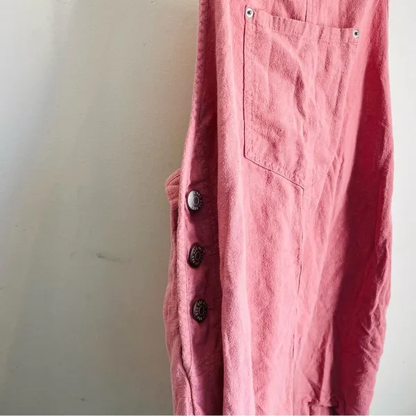 BDG Linen Blend Pink Romper Overalls size L - Image 6