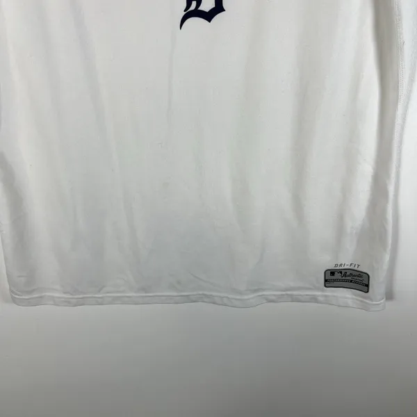 Nike Dri-Fit‎ Women’s MLB Detroit Tigers Baseball Top Size Large White Sporty - Image 3