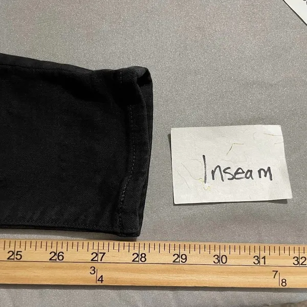 American Eagle Size 4 Black Stretch Distressed Denim Jeans Jegging Skinny Emo - Image 12