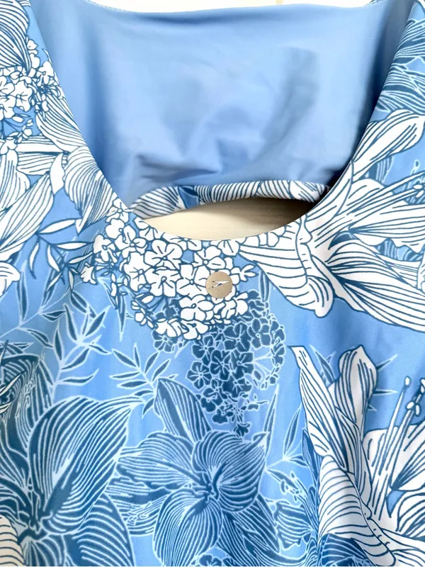 Speedo Floral Cut Out Bathing Suit Tropical Blue White Size S Brand New - Image 5