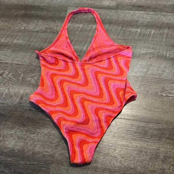 Zara Patterned Cut-Out Jacquard Retro 70s Body Suit - Image 8