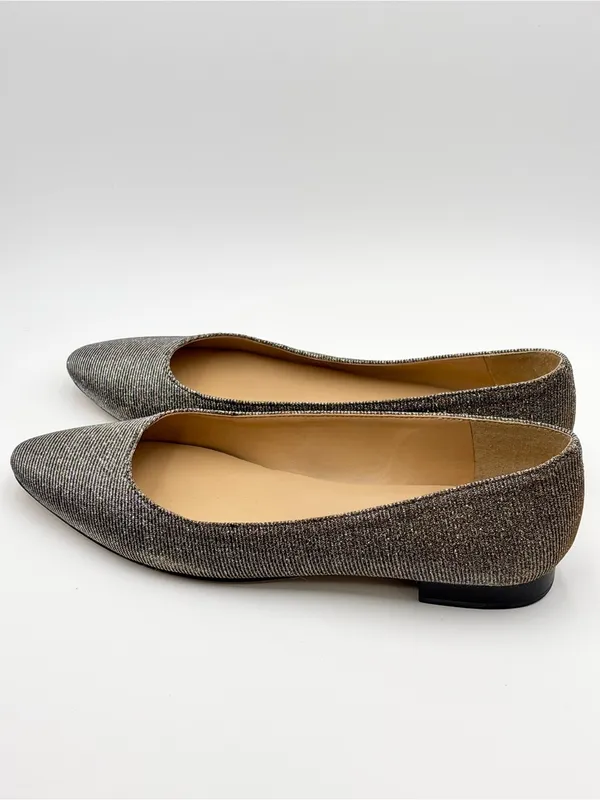 Talbots Metallic Gold Pointed-Toe Flats Size 7 - Image 4