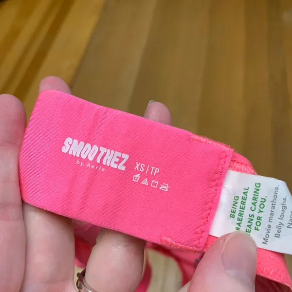Aerie SMOOTHEZ Mesh Bralette Neon Pink Sheer Unlined Triangle‎ Bra Size XS - Image 3