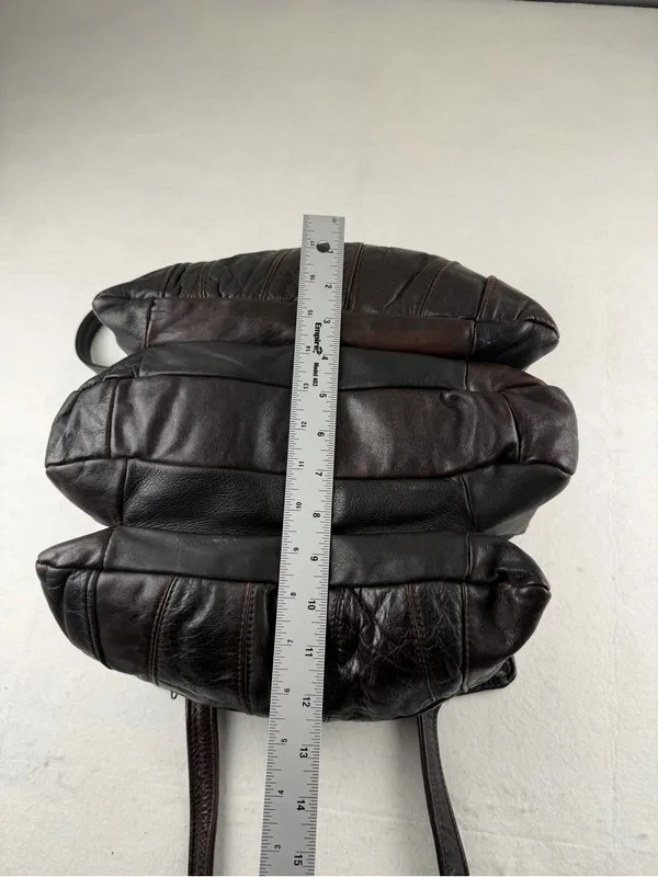 Vintage Genuine Leather Tote Bag Brown Slouchy Made in‎ Mexico - Image 7