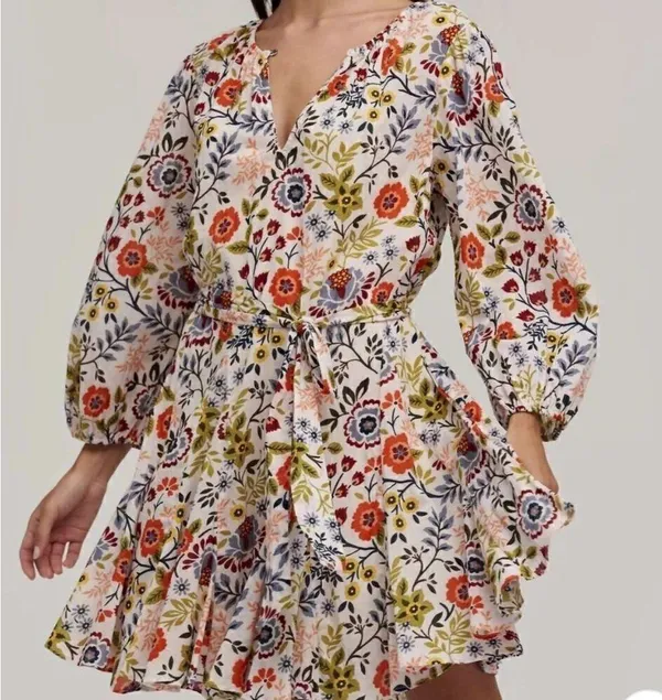 Velvet Anthropologie Keelin meadow floral dressl - Image 2