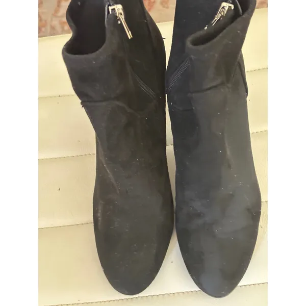 Sam‎ Edelman Womens Black Suede Block Heel Ankle Booties Size 9.5M - Image 2