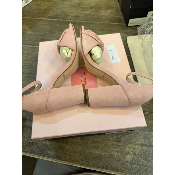 Kate Spade Mona Women's Size 6.5 Rococo‎ Pink Leather Ankle Strap Heels X7-1649 - Image 6