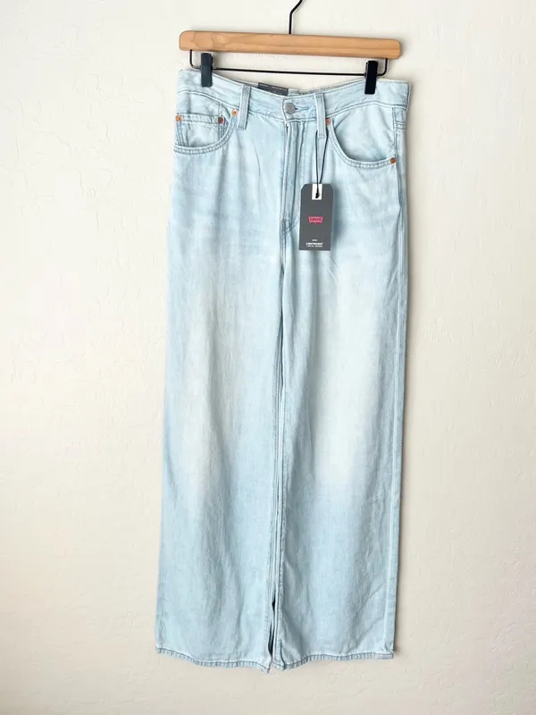 Levi’s Ribcage wide leg jeans linen and denim NEW 26 - Image 6