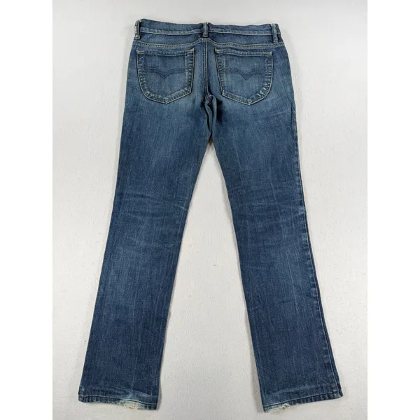 Vintage Diesel Liv Slim Low Rise Stretch Jeans Medium Wash Blue Denim W31 L34 - Image 2