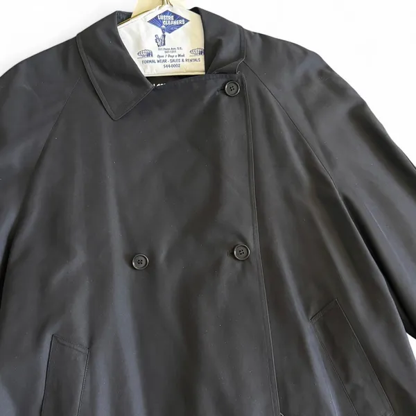 Men’s Leather Jacket ✦ Open To All Offers ✦ Bundle Measurements: Used Excellent Condition. Men’s Kasper Trench Coat Black Belted Classic Preppy Lined Zip Buttons R44 ——— TAGS ——- #Kasper #Jacket #Leather #Coat #Winter - Image 3