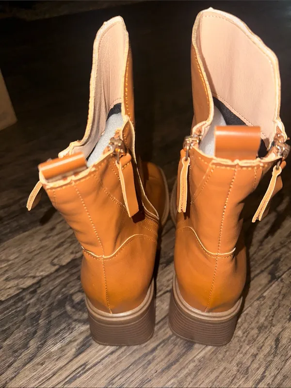 Tan Vegan Leather Mid - Image 2