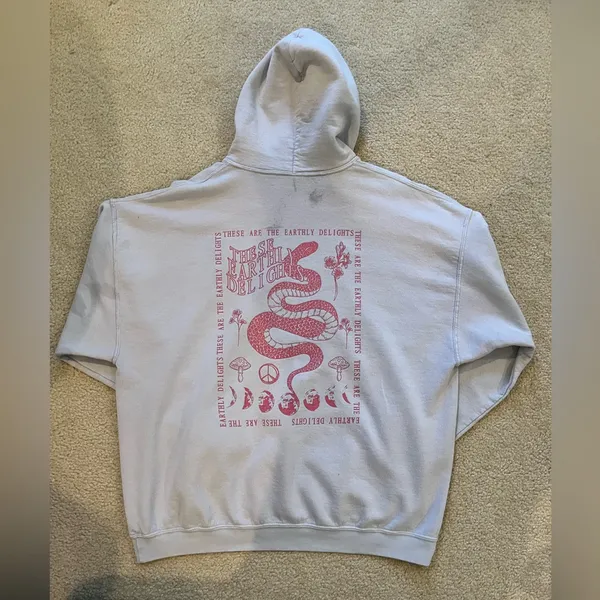 Urban Outfitters Light Pink Graphic Hoodie - Image 4