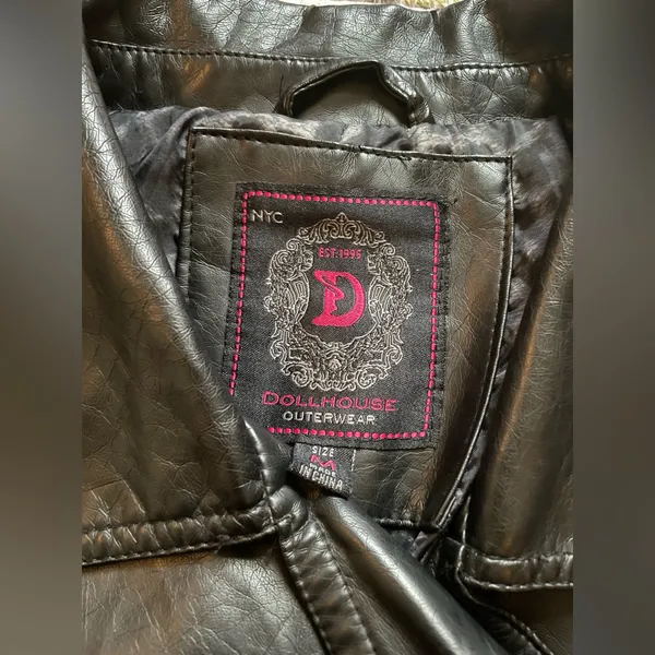 Doll House Leather Jacket. Size says M, fits like a small. Smoke free home. - Image 2