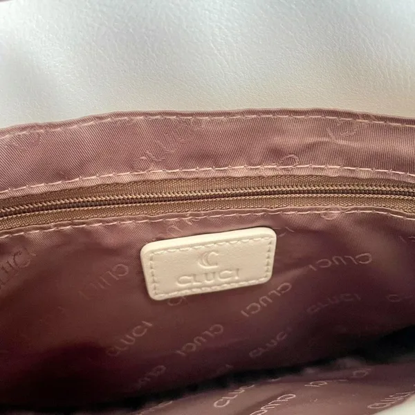 Cluci Vegan Leather White Hobo Shoulder Bag NWOT - Image 5