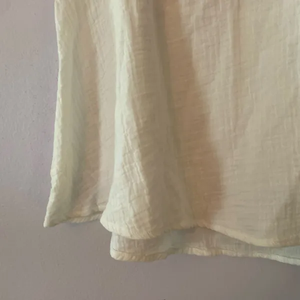NWT Faherty White Dream Cotton Gauze Ainsley Sleeveless Blouse Minimalist Large - Image 6