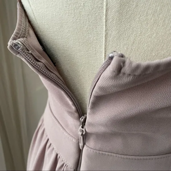 LuLu’s Air of Romance Dusty Lavendar Taupe Maxi Dress S - Image 7