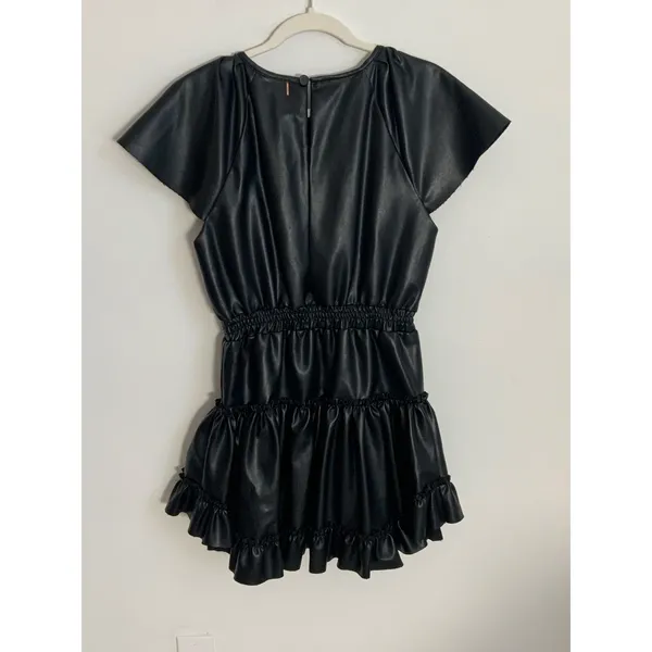 Misa‎ Vegan Leather Severine Dress In Black S - Image 5