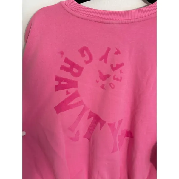 Wicked Pink Cropped Sweatshirt size large - Image 4