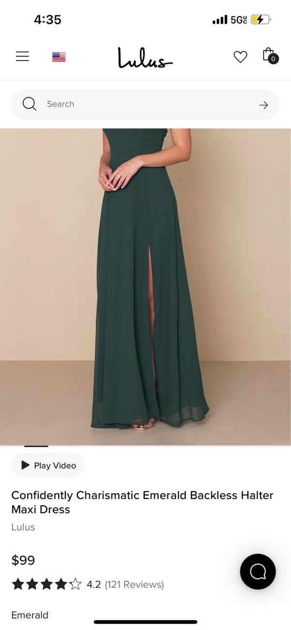New Lulus Confidently Emerald Backless Halter Maxi Dress Size Medium MSRP $99 - Image 7