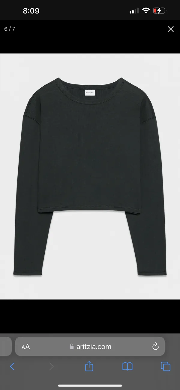 long sleeve knit  cropped sweater - Image 6