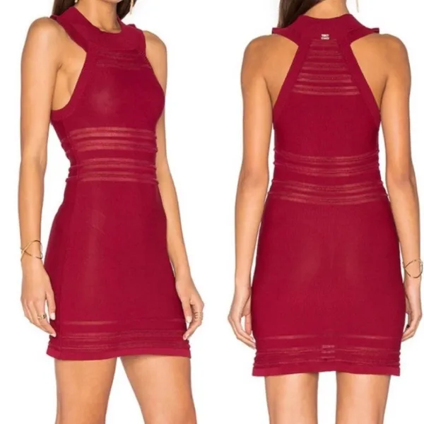 FOR LOVE AND LEMONS‎ Knitz Rivington Bodycon Dress red medium - Image 2