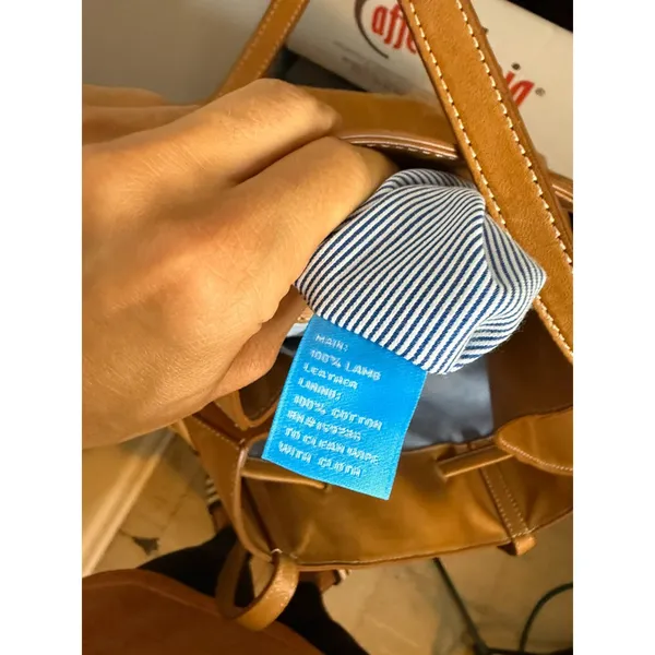 J.McLaughlin Dahna Tan Leather Tote Bag - Image 9