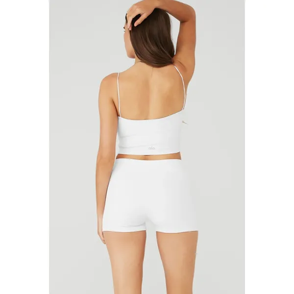 Alo Yoga Goddess Ribbed Bandeau Top White XS NWT SOLD OUT - Image 2