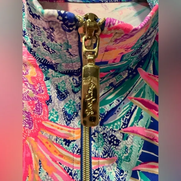 Lilly Pulitzer Luxletic Full Zip Hadlee‎ Athletic Pineapple Print Jacket XS - Image 3
