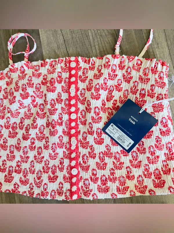 Roller Rabbit x Target Women's Floral Smocked Peplum Tank Top and skirt - Image 5