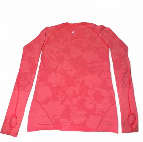 Bright salmon pink Lululemon swiftly long sleeve - Image 2