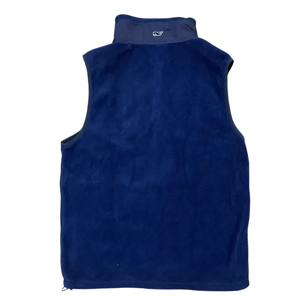 Vineyard Vines Womens XS Navy Blue Fleece Full Zip Vest Indianapolis Flag Logo‎ - Image 4