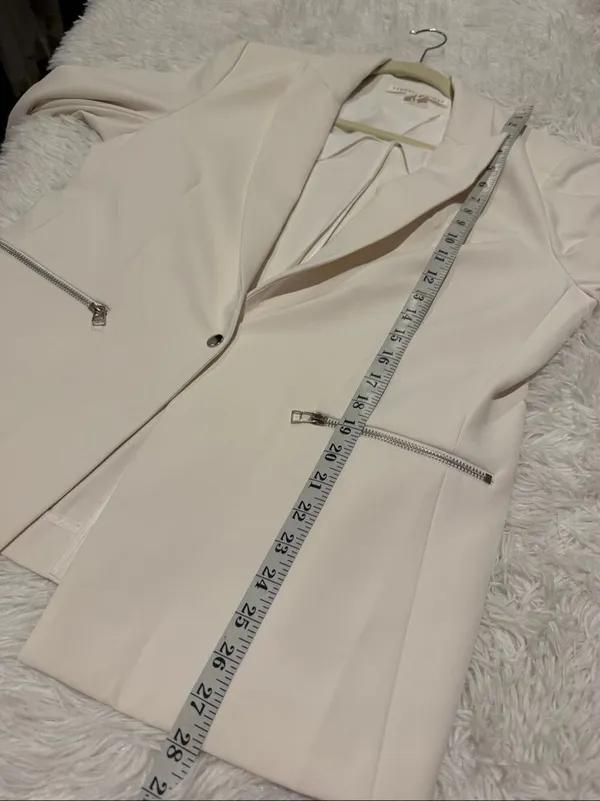 Veronica Beard Iconic Scuba Dickey Blazer Jacket in White Size 14 - Image 5