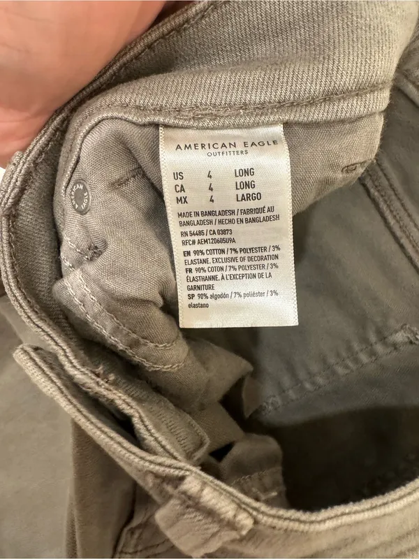 American Eagle Mom Jeans - Gray High-Rise Denim 4L - Image 7