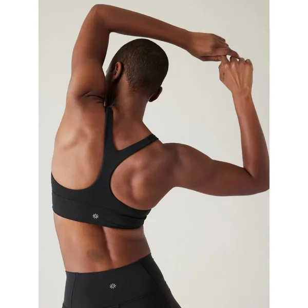 New Athleta S Transcend (Serenity) Plunge Sports Bra Small A-C Black - Image 2