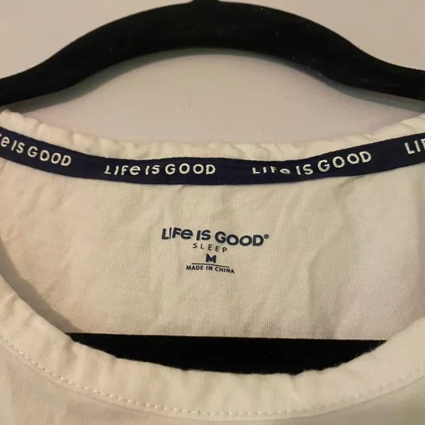 Life Is Good White Bugs Short Sleeve Tee T-Shirt Gorpcore Casual Women's Medium - Image 2