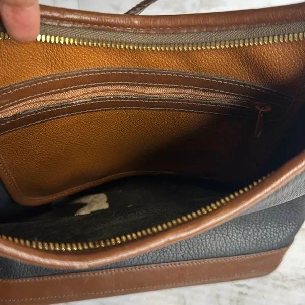 Vtg Dooney and Bourke Large Hobo‎ Black Leather Bag shoulder Purse - Image 12