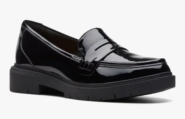 NEW Black Patent Clarks Westlynn Ayla Loafer Shoes 11 $95 - Image 2