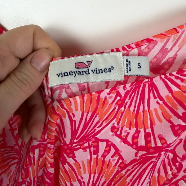 Vineyard Vines Seashell Silk Blend Hanky‎ Hem Maxi Dress Small Beachy Coastal - Image 6