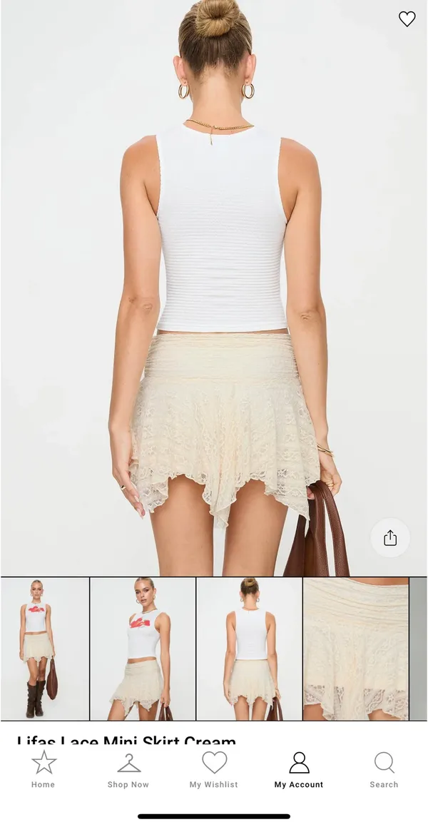 Princess Polly Skirt White - Image 4