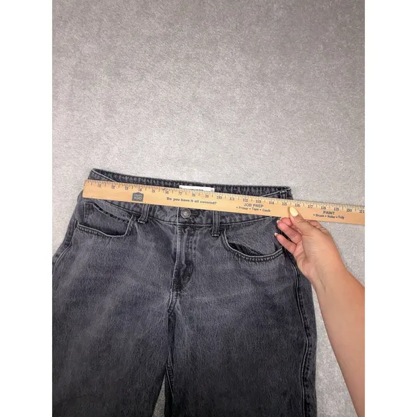 hollister low rose baggy jeans black washed size 10/30 - Image 6