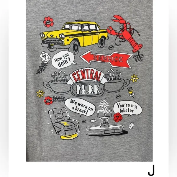 Women’s friends shirt Gray Size M - Image 4