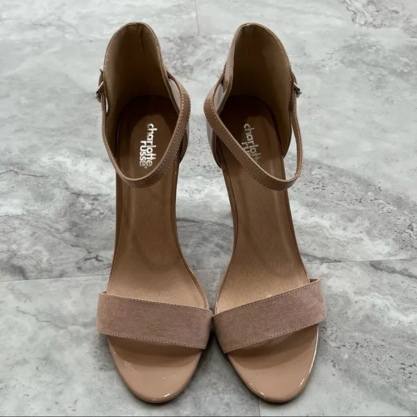 Charlotte Russe Nude Stiletto‎ Sandals Heels Size 9 - Image 2