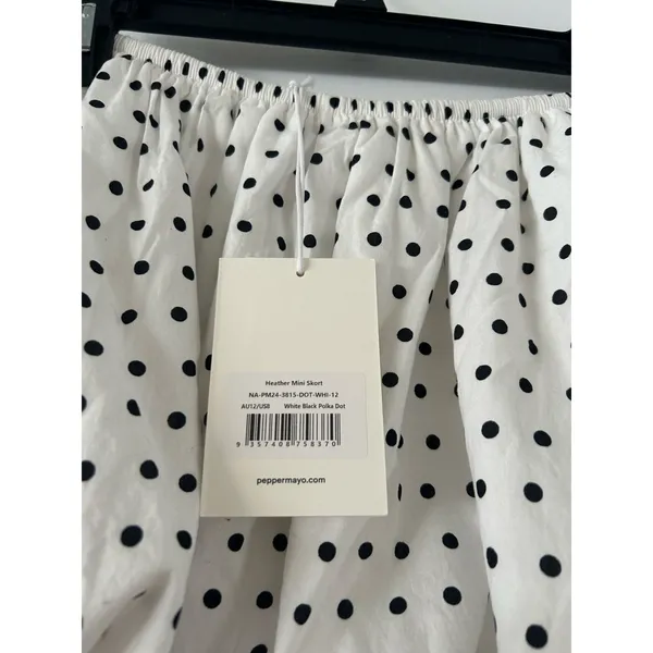 Peppermayo Heather Polka Dot Black White Bubble Skirt Set NWT Size 8 - Image 9