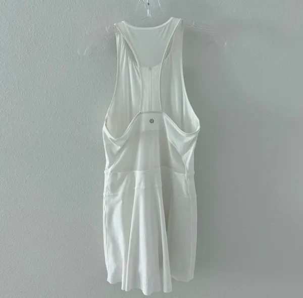 Lululemon Perf-ect Your Pace Dress White Size 8 Dress Skort Pickleball Tennis - Image 6