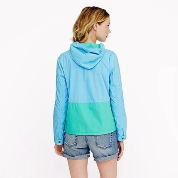 J. Crew • Blue Green Poplin Sail Jacket - Image 4
